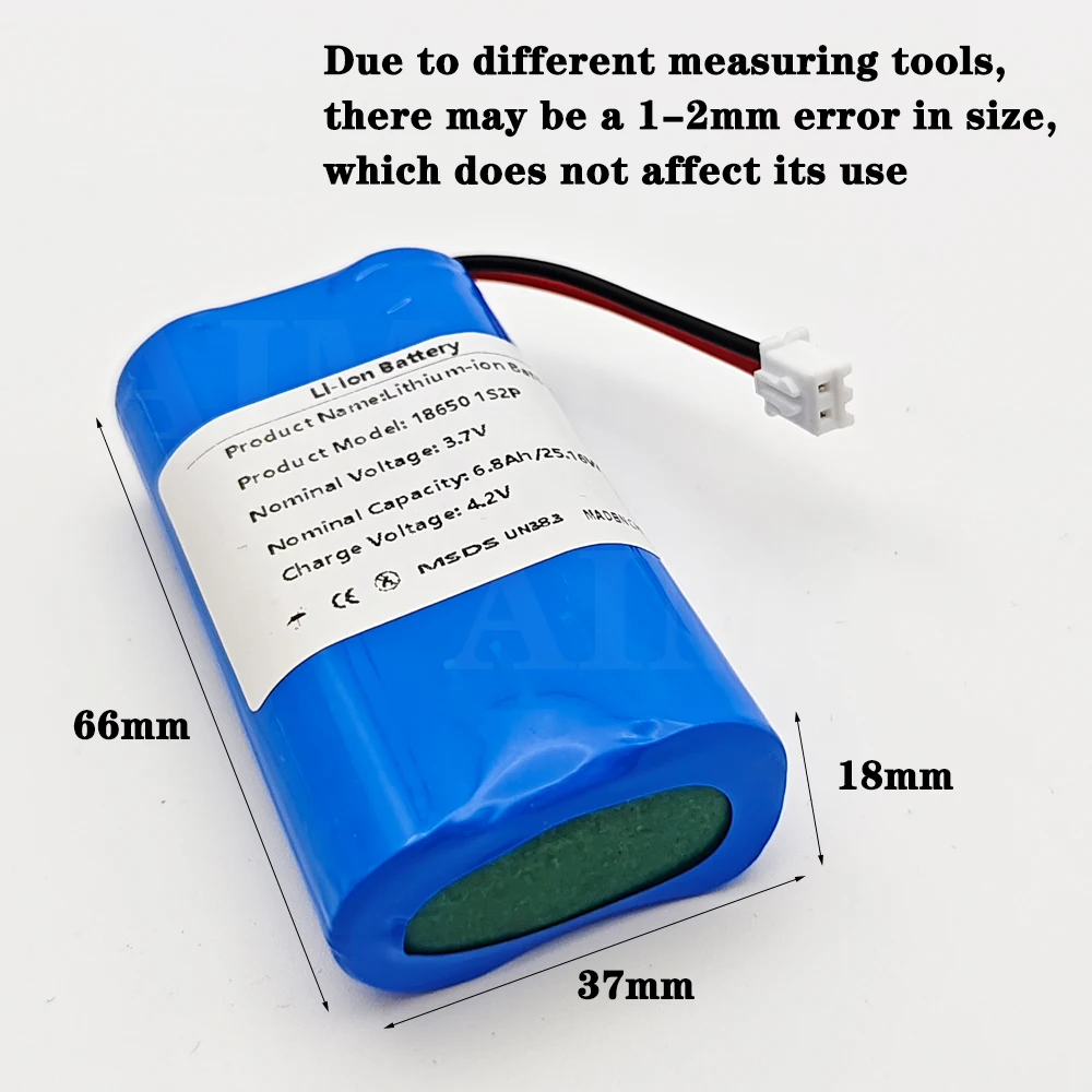 1S2P 18650 3.7V 7000mA Li-ion Rechargeable Battery Pack, for RC Helicopter Power Tool Backup Battery
1S2P 18650 3.7V 7000mA Li-ion Rechargeable Battery Pack, for RC Helicopter Power Tool Backup Battery