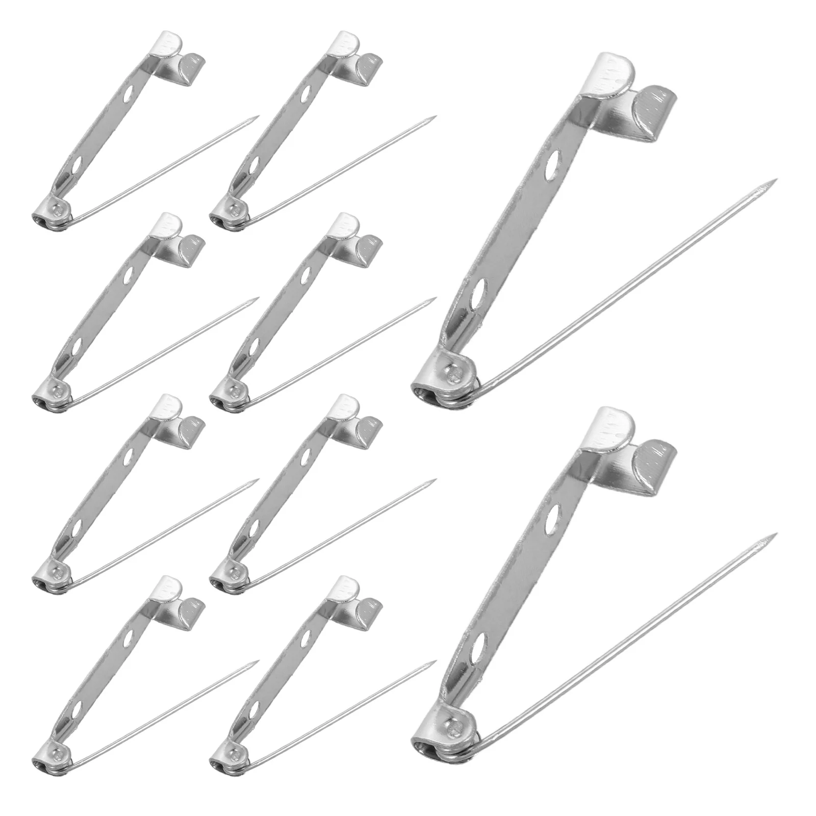 50pcs Silver Plated Metal Brooch Pins 30mm with Holes Locking Backs for DIY Jewelry Making Craft Supplies Accessories
50pcs Silver Plated Metal Brooch Pins 30mm with Holes Locking Backs for DIY Jewelry Making Craft Supplies Accessories