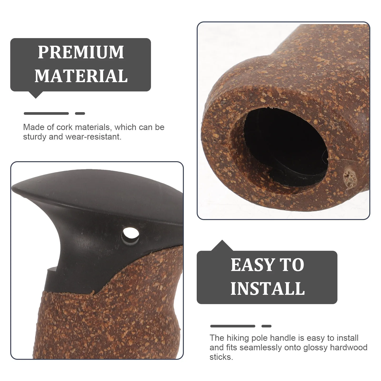 Cork Trekking Pole Handle Replacement Non-Slip Ergonomic Grip For Hiking Skiing Universal Adapter Sturdy Wear-Resistant
Cork Trekking Pole Handle Replacement Non-Slip Ergonomic Grip For Hiking Skiing Universal Adapter Sturdy Wear-Resistant