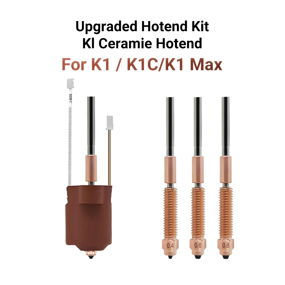 For K1C K1 Max Hotend Ceramic Heating Block Kit 3D Printer Parts Quick-Swap Nozzle Kit Heat Break Resistance Hotend
For K1C K1 Max Hotend Ceramic Heating Block Kit 3D Printer Parts Quick-Swap Nozzle Kit Heat Break Resistance Hotend