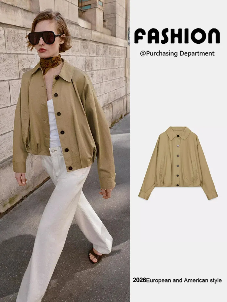 Spring New Arrival Women's Casual Long Sleeve Turn-down Collar Commute Bubble Sleeve Jacket Versatile Short Outerwear
Spring New Arrival Women's Casual Long Sleeve Turn-down Collar Commute Bubble Sleeve Jacket Versatile Short Outerwear