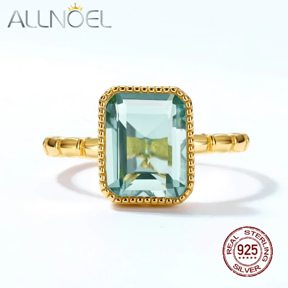 ALLNOEL 9*7MM Green Amethyst 925 Sterling Silver Adjustable Rings For Women US Size 6-8 Simple Style Jewelry Anniversary Gift
ALLNOEL 9*7MM Green Amethyst 925 Sterling Silver Adjustable Rings For Women US Size 6-8 Simple Style Jewelry Anniversary Gift