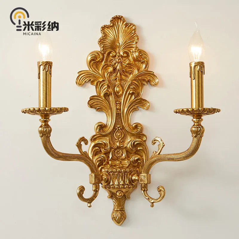 French villa retro copper wall lamp European style living room dining room study bedroom bedside lamp dewaxed copper lighting
French villa retro copper wall lamp European style living room dining room study bedroom bedside lamp dewaxed copper lighting