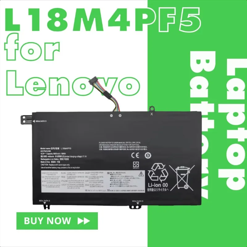 Laptop Battery for Lenovo Ideapad S540-15 Xiaoxin AIR15 2019, L18M4PF5/L4PF0
Laptop Battery for Lenovo Ideapad S540-15 Xiaoxin AIR15 2019, L18M4PF5/L4PF0