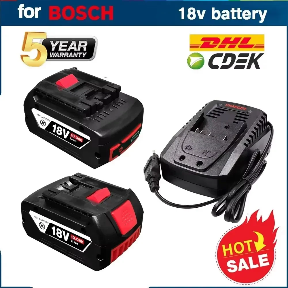 BAT610G+AL1820CV for Bosch professional 18V 10.0AH Li-ion battery replacement with LED & for Bosch quick charger 14.4V-18V
BAT610G+AL1820CV for Bosch professional 18V 10.0AH Li-ion battery replacement with LED & for Bosch quick charger 14.4V-18V