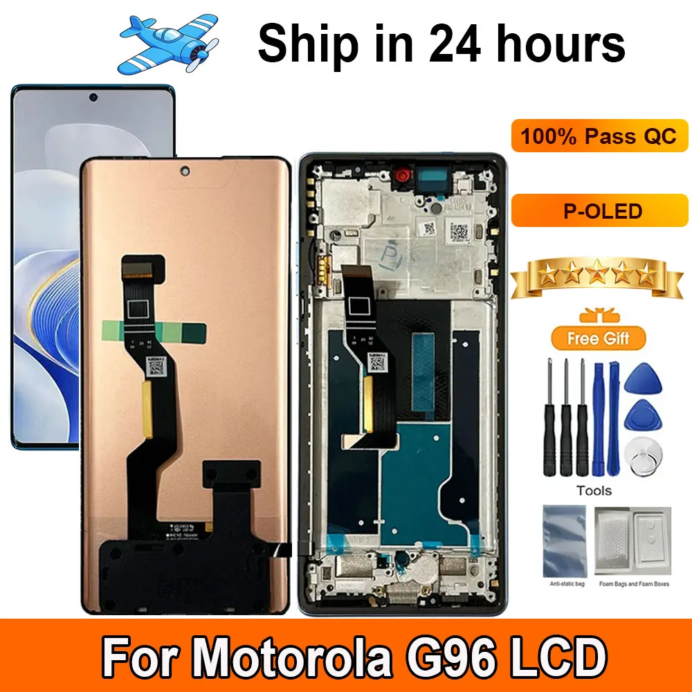 6.67”P-OLED Screen For Motorola G96 LCD Display Touch Panel Digitizer Assembly Replacement With Frame For Motorola G96 LCD
6.67”P-OLED Screen For Motorola G96 LCD Display Touch Panel Digitizer Assembly Replacement With Frame For Motorola G96 LCD
