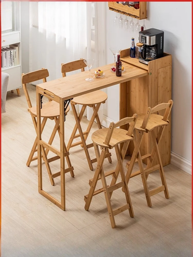 Bar household living room partition restaurant wall narrow long milk tea shop bar high and chair combina
Bar household living room partition restaurant wall narrow long milk tea shop bar high and chair combina