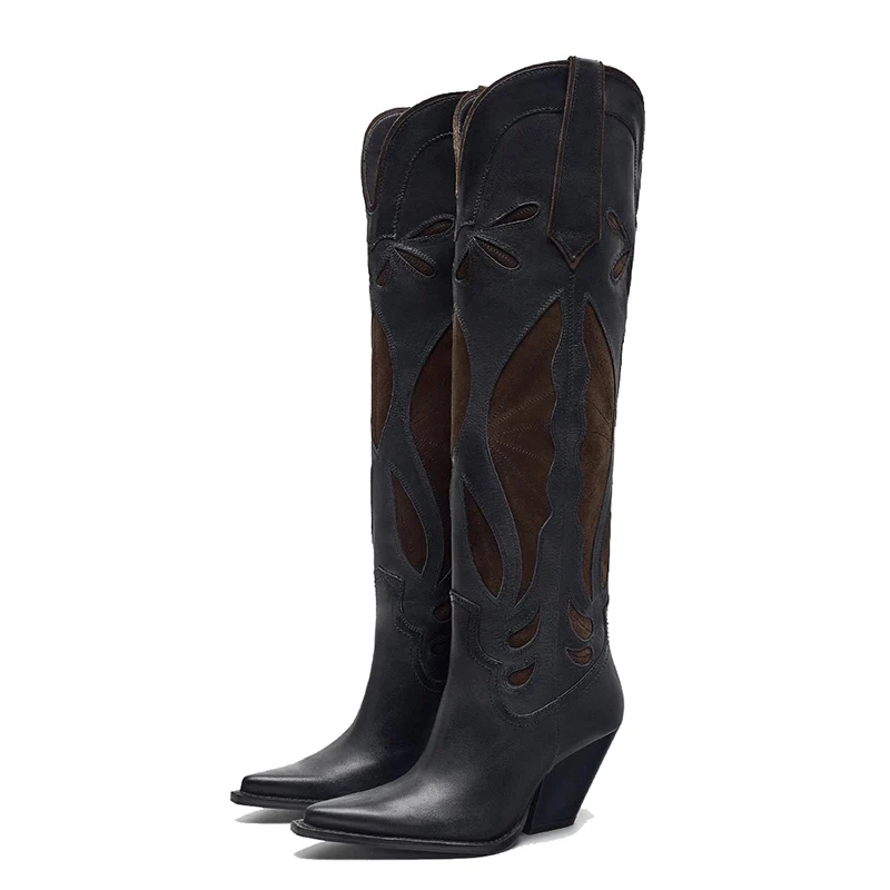 New Side Zip Embroidery Western Cowboy Boots Women Knee-High Boots Pointed Toe Knight Boots High Heels Women Botas de mujer
New Side Zip Embroidery Western Cowboy Boots Women Knee-High Boots Pointed Toe Knight Boots High Heels Women Botas de mujer