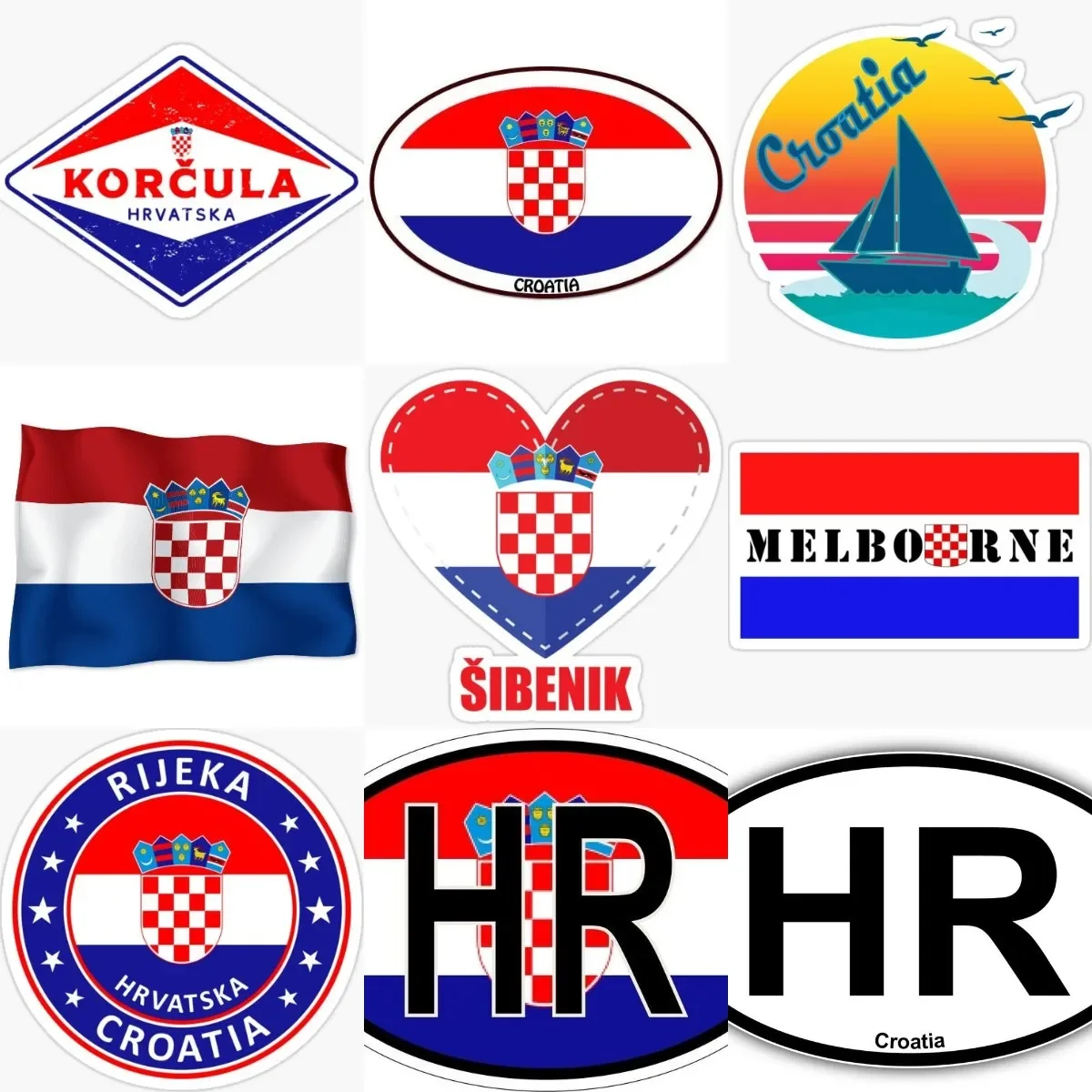 Croatia HR Flag National Emblem PVC Sticker for Covered Scratch Decorate Wall Room Truck Window Camper Car Bike Helmet Van
Croatia HR Flag National Emblem PVC Sticker for Covered Scratch Decorate Wall Room Truck Window Camper Car Bike Helmet Van