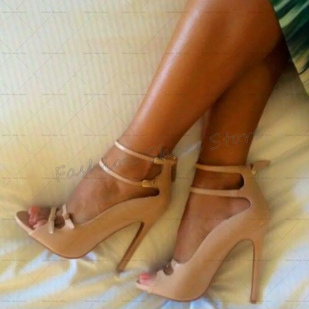 Nude Buckle Decor Open Toe Sandals Matte Leather Thin High Heels High Heel Shoes for Women Heels 2025 New Zapatos Para Mujere
Nude Buckle Decor Open Toe Sandals Matte Leather Thin High Heels High Heel Shoes for Women Heels 2025 New Zapatos Para Mujere