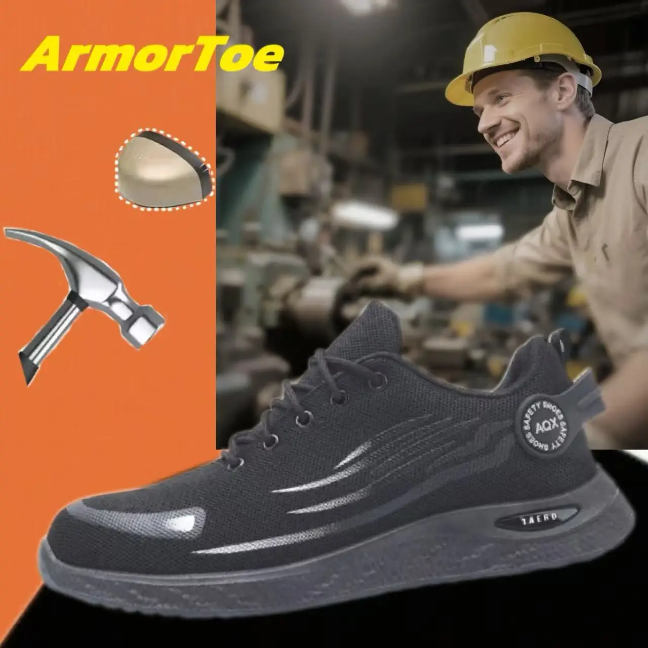 ArmorToe Four Seasons Section Steel Head Safety Shoes Anti-smash Anti-stabbing Wear-resistant Non-slip Work Shoes #Armor2529
ArmorToe Four Seasons Section Steel Head Safety Shoes Anti-smash Anti-stabbing Wear-resistant Non-slip Work Shoes #Armor2529