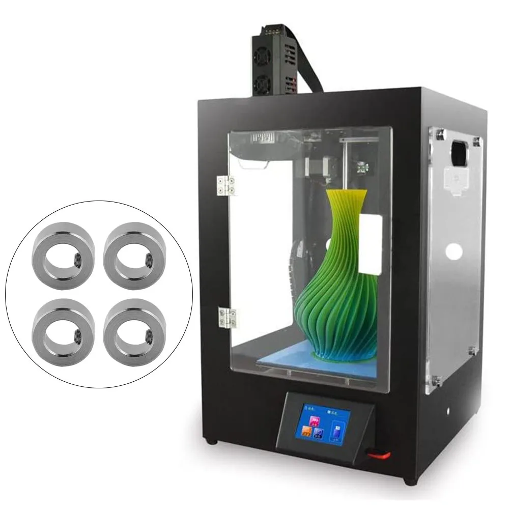 10Pcs Stainless Steel T8 Screw Lock Collar High Strength Rustless Durable 3D Printer Lock Rings 3D Printer Parts