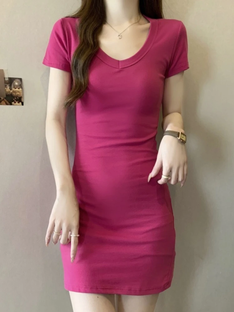 Summer New Women Hip Hugging Dress for Commuting Casual and Elegant Streetwear Beach Dress Short Sleeved U-neck Slim Mini Skirt
Summer New Women Hip Hugging Dress for Commuting Casual and Elegant Streetwear Beach Dress Short Sleeved U-neck Slim Mini Skirt