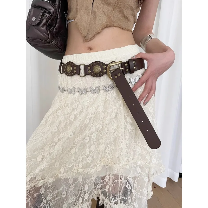 Western Denim Retro Belt Women's New American Spice Girl Style Rivet Belt Ins Versatile Jeans Belt Belts
Western Denim Retro Belt Women's New American Spice Girl Style Rivet Belt Ins Versatile Jeans Belt Belts