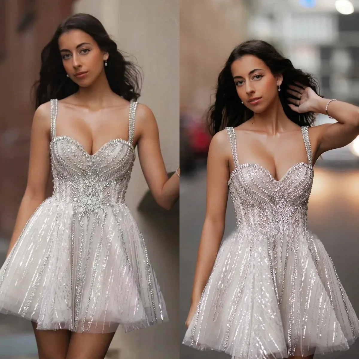 Gorgeous Wedding Dresses A-Line Spaghetti Strap Sequined Floor-Length Prom Dress Vestido De Noite Customized
Gorgeous Wedding Dresses A-Line Spaghetti Strap Sequined Floor-Length Prom Dress Vestido De Noite Customized