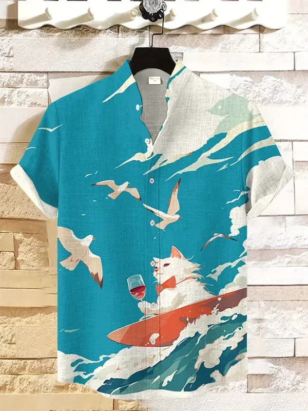 Summer Men's Retro Cartoon Anime Cat Theme Short Sleeve Shirt Short Sleeve Tops Fashion Casual Vacation Streetwear Men's Shirt
Summer Men's Retro Cartoon Anime Cat Theme Short Sleeve Shirt Short Sleeve Tops Fashion Casual Vacation Streetwear Men's Shirt