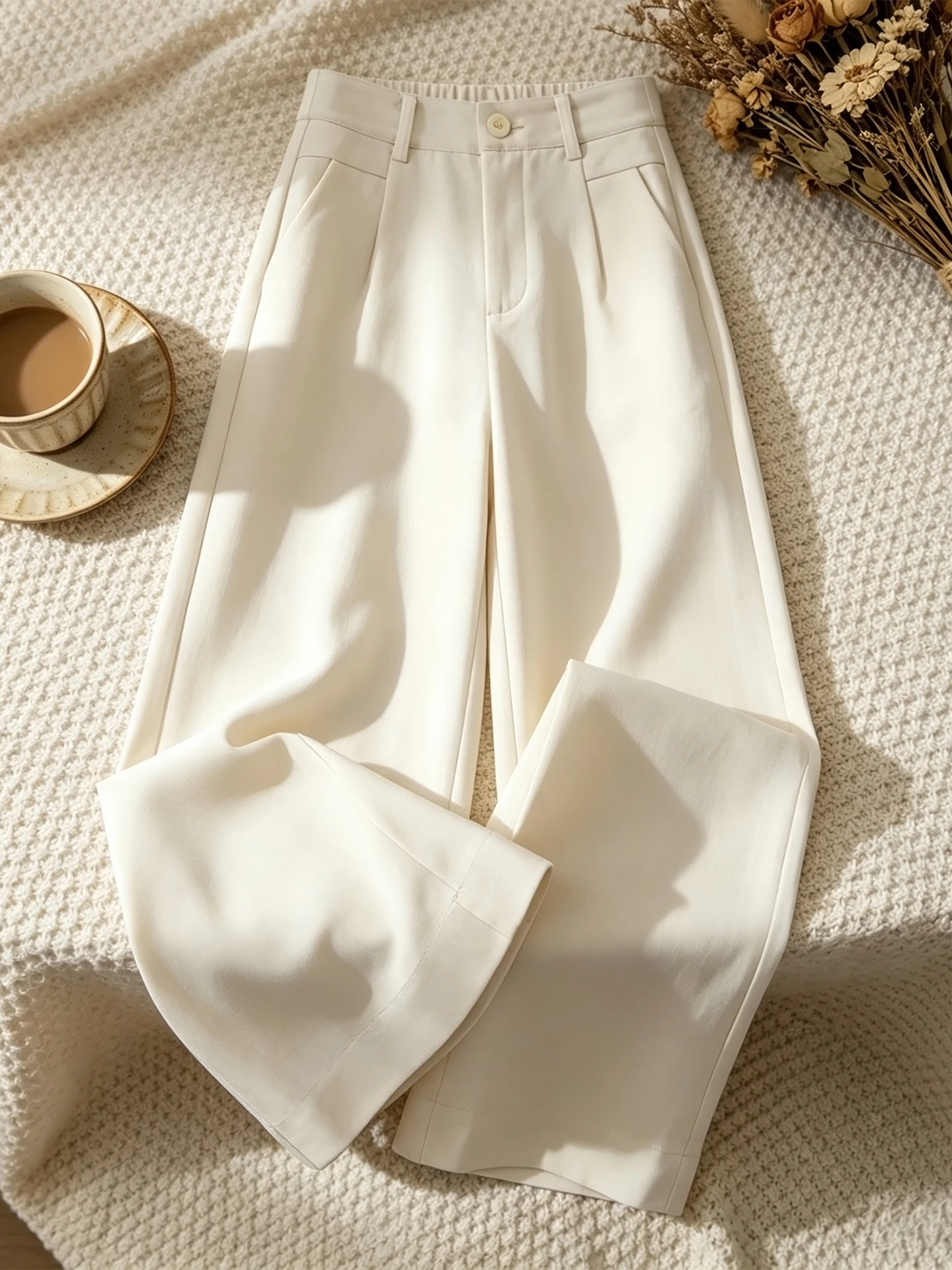 Slim Wide Leg Pants Women's Summer Thin High Waist Slimming Casual Pants Versatile Nine Point Straight Leg Suit Pants
Slim Wide Leg Pants Women's Summer Thin High Waist Slimming Casual Pants Versatile Nine Point Straight Leg Suit Pants