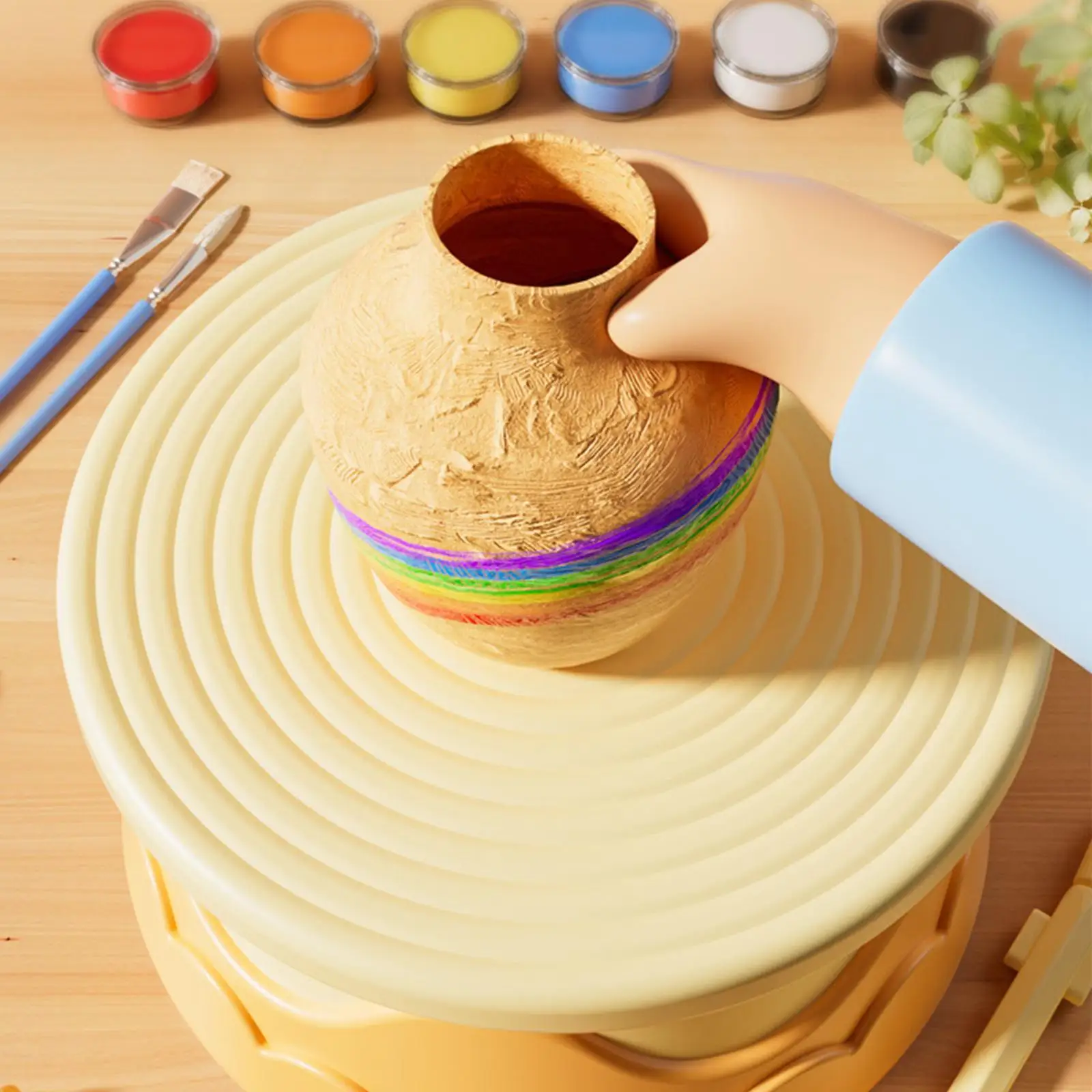 Kids Electric Pottery Wheel Set Children Parent Interactive Toy Educational Toy Pigments Beginner Pottery Forming Machine Gift
Kids Electric Pottery Wheel Set Children Parent Interactive Toy Educational Toy Pigments Beginner Pottery Forming Machine Gift