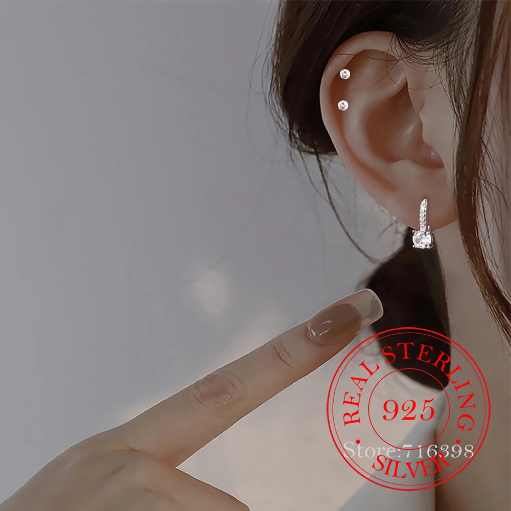 925 Sterling Silver Elegant Four-claw Zircon Drop Earrings For Woman Girls Wedding Engagement Party Jewelry Gift Aretes De Mujer
925 Sterling Silver Elegant Four-claw Zircon Drop Earrings For Woman Girls Wedding Engagement Party Jewelry Gift Aretes De Mujer