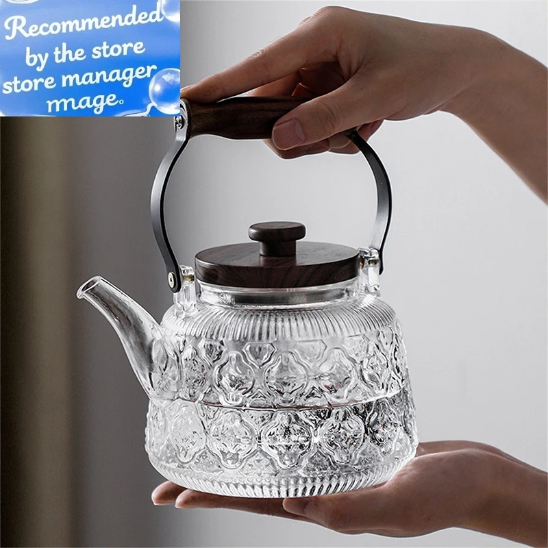 Glass Teapot with Infuser Handle High Borosilicate Tea Kettle Flower Tea Set Kitchen Induction Gas Stove Tea Pot Home Teaware
Glass Teapot with Infuser Handle High Borosilicate Tea Kettle Flower Tea Set Kitchen Induction Gas Stove Tea Pot Home Teaware