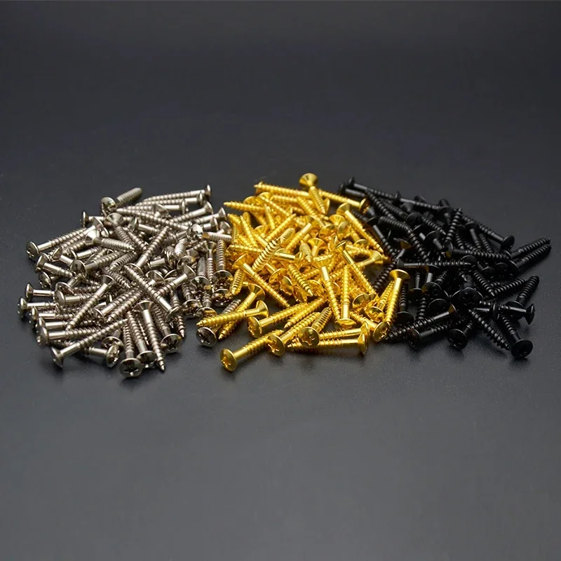 200Pcs 3.5x25MM TL Style Fixed Guitar Bridge Strap Button Screws Black Gold Chrome Music Screws for Musical Instruments
200Pcs 3.5x25MM TL Style Fixed Guitar Bridge Strap Button Screws Black Gold Chrome Music Screws for Musical Instruments