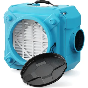 Air Scrubber with 3 Stage Filtration, Stackable Negative Air Machine, Heavy Duty Air Cleaner with MERV-10 Filter, Blue
