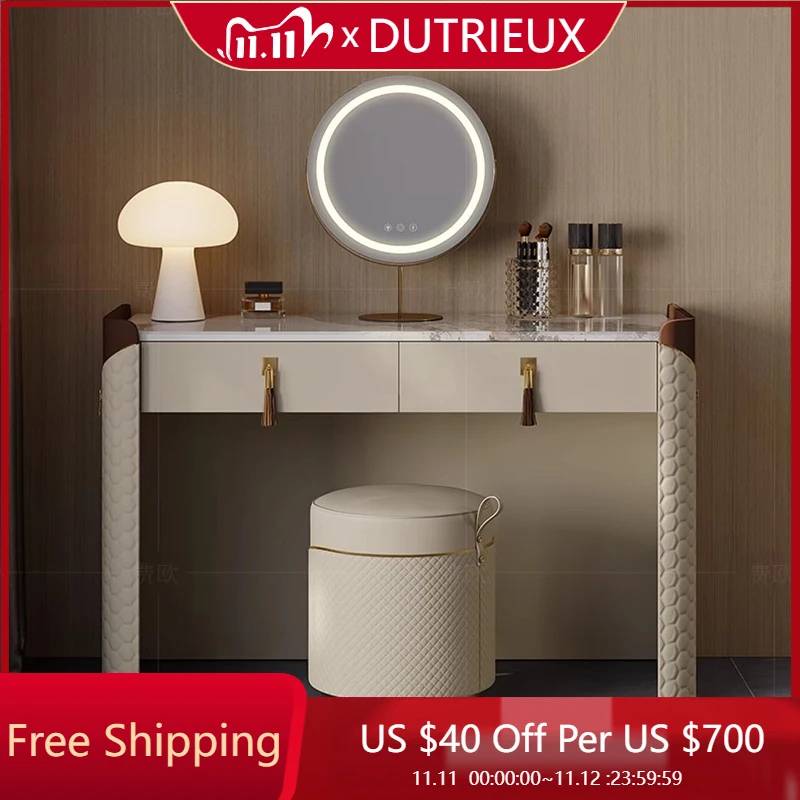 European Makeup Vanity Table Desk Mirror Bedroom Chair Dressing Table Wood Service Cosmetics Penteadeira Postmodern Furniture
European Makeup Vanity Table Desk Mirror Bedroom Chair Dressing Table Wood Service Cosmetics Penteadeira Postmodern Furniture