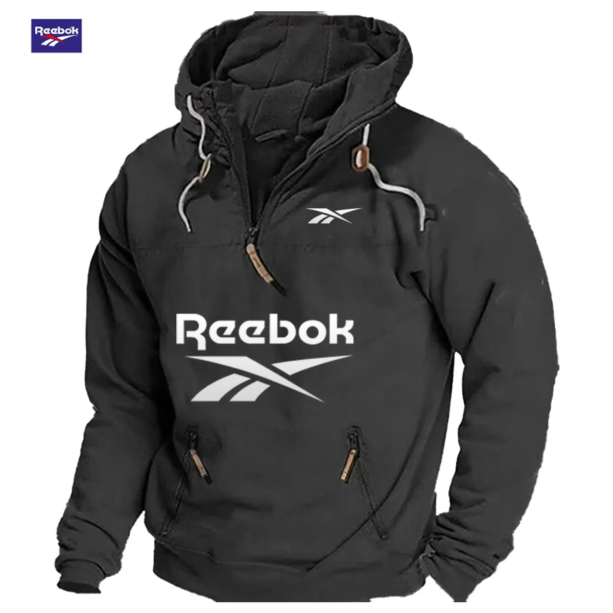 Reebok Men's Winter-Spring Warmth Hooded Sweatshirt - Daily Outdoor Multi-Pocket Zippered Comfortable Top - Solid Color Classic
Reebok Men's Winter-Spring Warmth Hooded Sweatshirt - Daily Outdoor Multi-Pocket Zippered Comfortable Top - Solid Color Classic