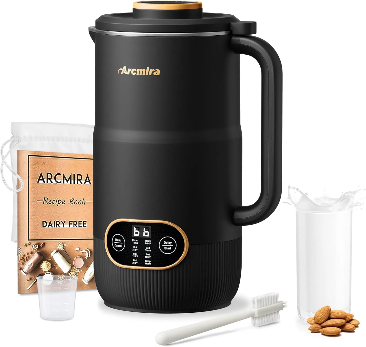 Nut Milk Maker, 35oz(1000ml) Homemade Almond, Oat, Coconut, Soy, Plant Based Milks and Non Dairy Beverages, Soy Milk
Nut Milk Maker, 35oz(1000ml) Homemade Almond, Oat, Coconut, Soy, Plant Based Milks and Non Dairy Beverages, Soy Milk