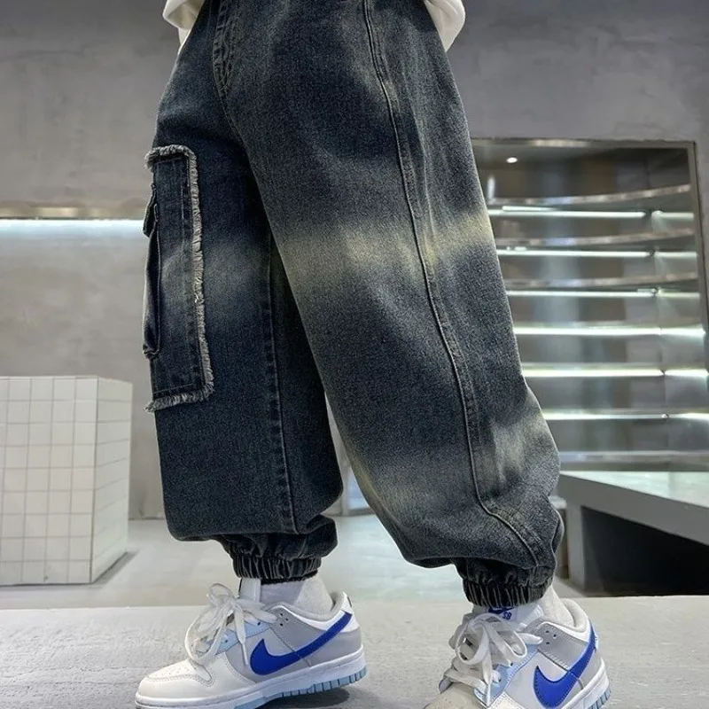 2025 Boys' Cargo Pants All-Season Washed Tie-Dye Denim Long Pants Trendy Casual Style
2025 Boys' Cargo Pants All-Season Washed Tie-Dye Denim Long Pants Trendy Casual Style