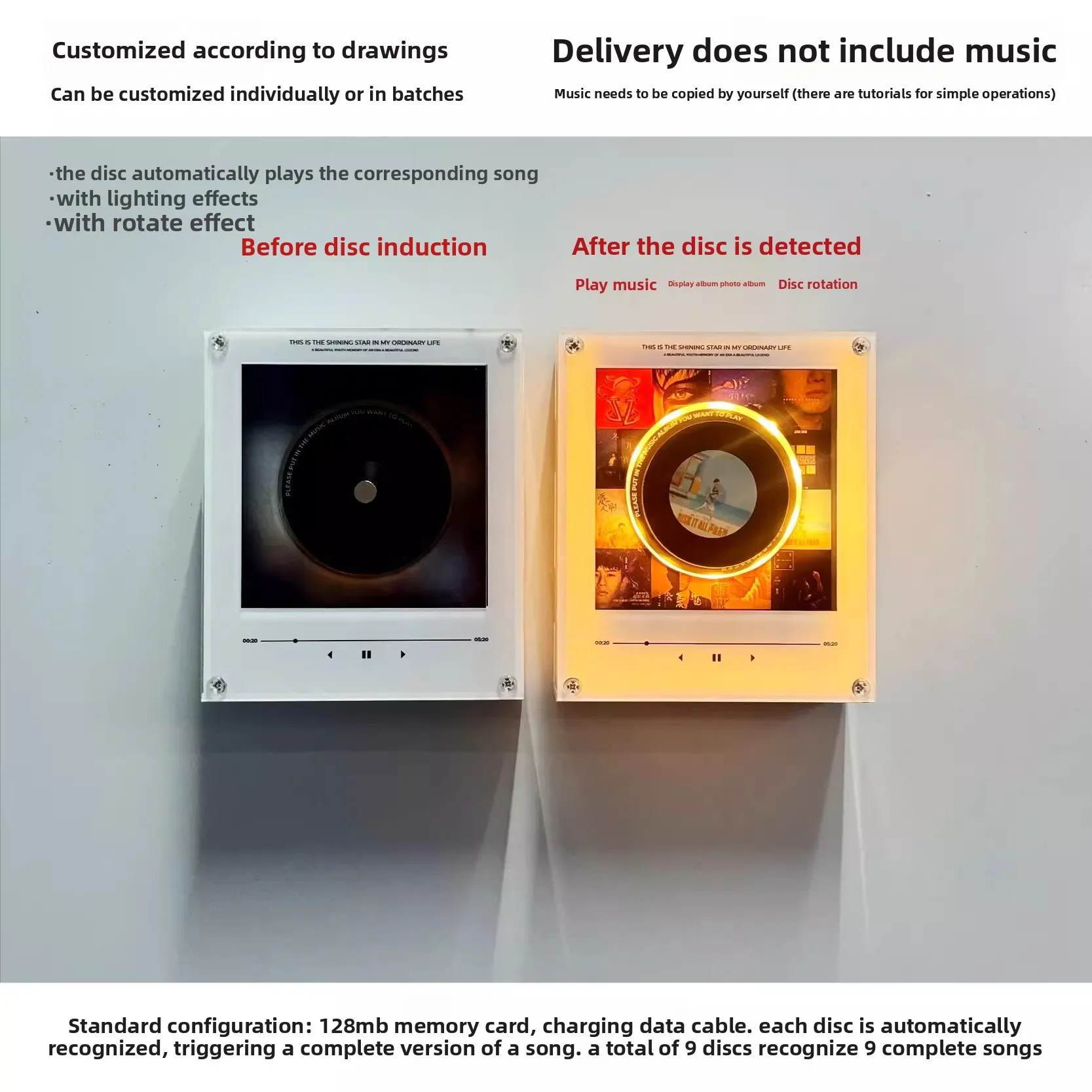 Tico Mayday Rotating Disc Night Light NFC Induction Automatic Singing Magnetic Fridge Magnet Acrylic Creative Ornament
Tico Mayday Rotating Disc Night Light NFC Induction Automatic Singing Magnetic Fridge Magnet Acrylic Creative Ornament