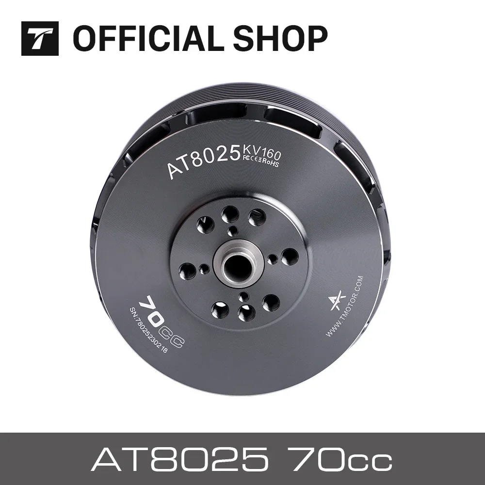 T-MOTOR AT8025 KV160/KV190 Brushless Motor for Fixed Wing Drone, Replace 70CC Engine
T-MOTOR AT8025 KV160/KV190 Brushless Motor for Fixed Wing Drone, Replace 70CC Engine