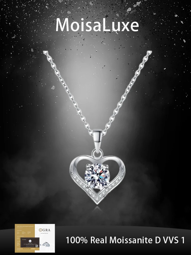 MoisaLuxe Official Store Moissanite Plata Sterling 925 Silver Lock Love Heart-shaped Clavicle Chain Pendant Necklace Day Gift
MoisaLuxe Official Store Moissanite Plata Sterling 925 Silver Lock Love Heart-shaped Clavicle Chain Pendant Necklace Day Gift