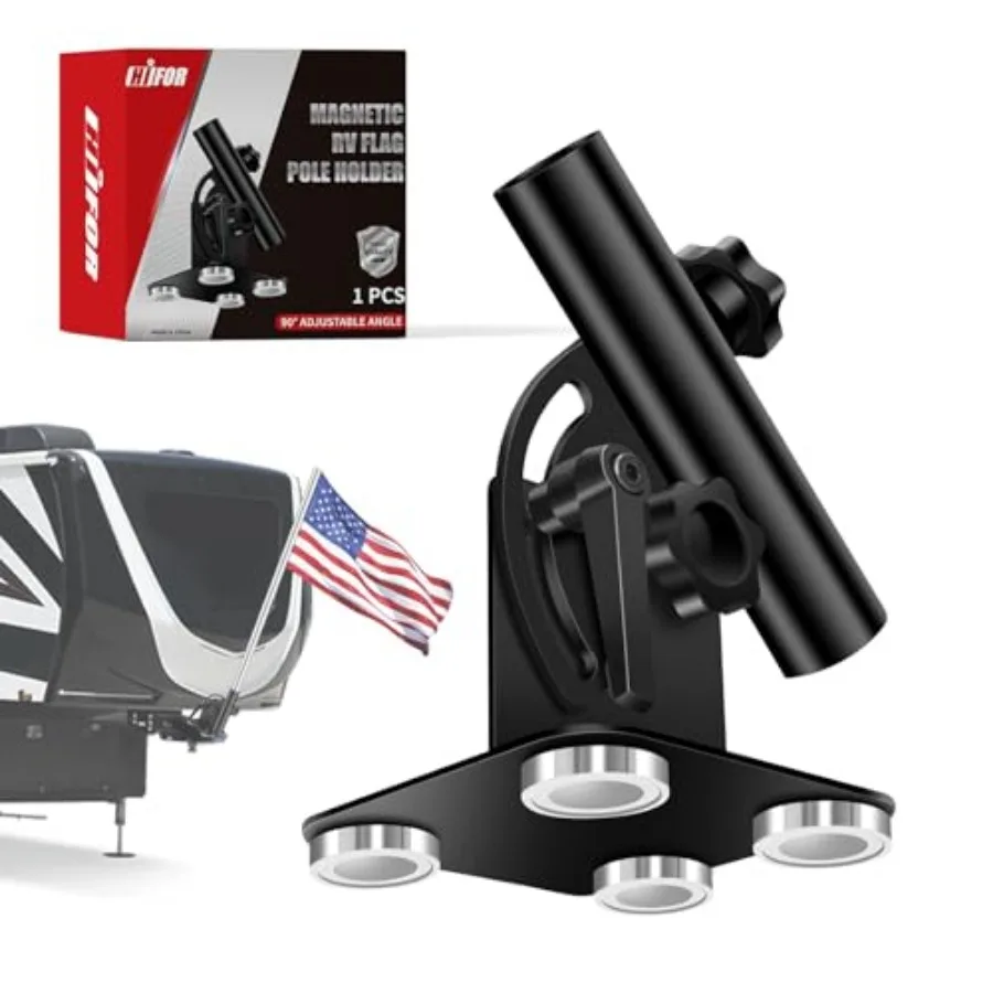 Magnetic Flag Pole Holder for 5th Wheel RV Hitch - Heavy Duty Hitch Flag Pole Holder, No Drill RV Flag Pole Mount, 90° Adjustab
Magnetic Flag Pole Holder for 5th Wheel RV Hitch - Heavy Duty Hitch Flag Pole Holder, No Drill RV Flag Pole Mount, 90° Adjustab