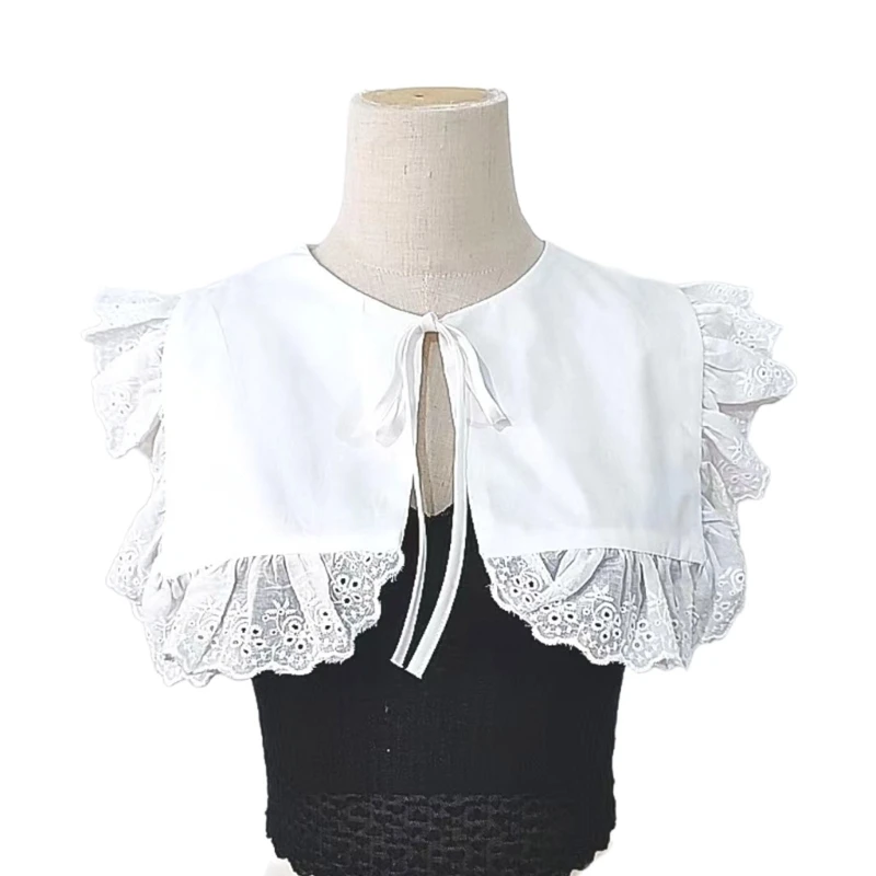 50JB Ruffle Lace Trim False Collar Flower Trim Collar Elegant Fake Collar Shawl Detachable Sweater Collar Female Accessories
50JB Ruffle Lace Trim False Collar Flower Trim Collar Elegant Fake Collar Shawl Detachable Sweater Collar Female Accessories
