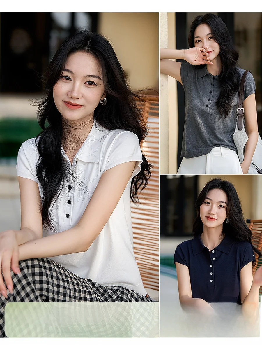 Xhange Spring 2026 Neck Knitted Top Women's Regular Fit Casual Style Polyester Blend Short Sleeve Pure Color Shirt
Xhange Spring 2026 Neck Knitted Top Women's Regular Fit Casual Style Polyester Blend Short Sleeve Pure Color Shirt