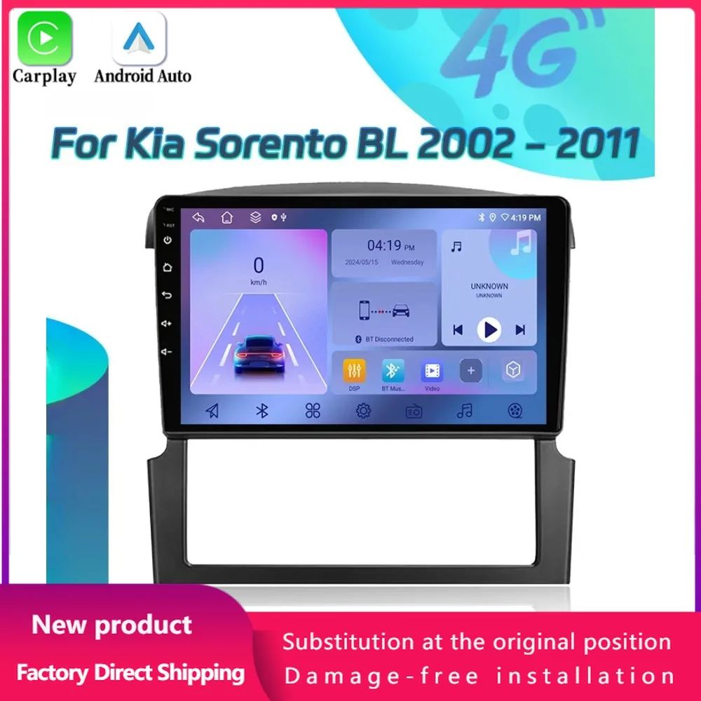 NEW Kia Sorento BL 2002-2011 Wireless BT CarPlay Bluetooth Android Auto Radio Car Multimedia Player 4G GPS Touch Screen Stereo
NEW Kia Sorento BL 2002-2011 Wireless BT CarPlay Bluetooth Android Auto Radio Car Multimedia Player 4G GPS Touch Screen Stereo