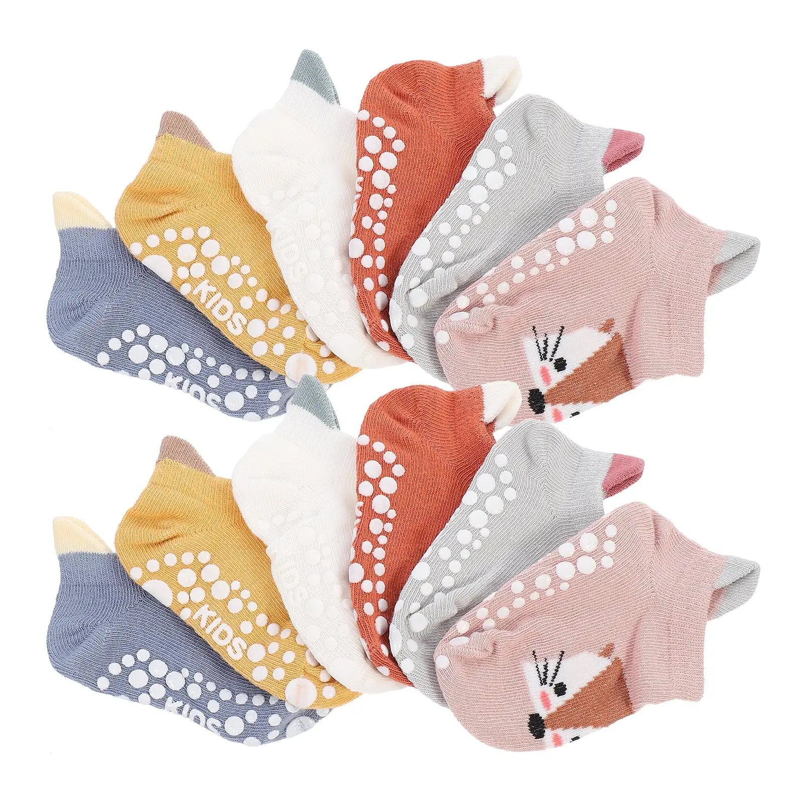 Baby Non-slip Socks 6 Pairs Short Low-cut Infant Cotton Newborn Toddler Floor Socks Gifts Soft Breathable Anti-slip Design
Baby Non-slip Socks 6 Pairs Short Low-cut Infant Cotton Newborn Toddler Floor Socks Gifts Soft Breathable Anti-slip Design