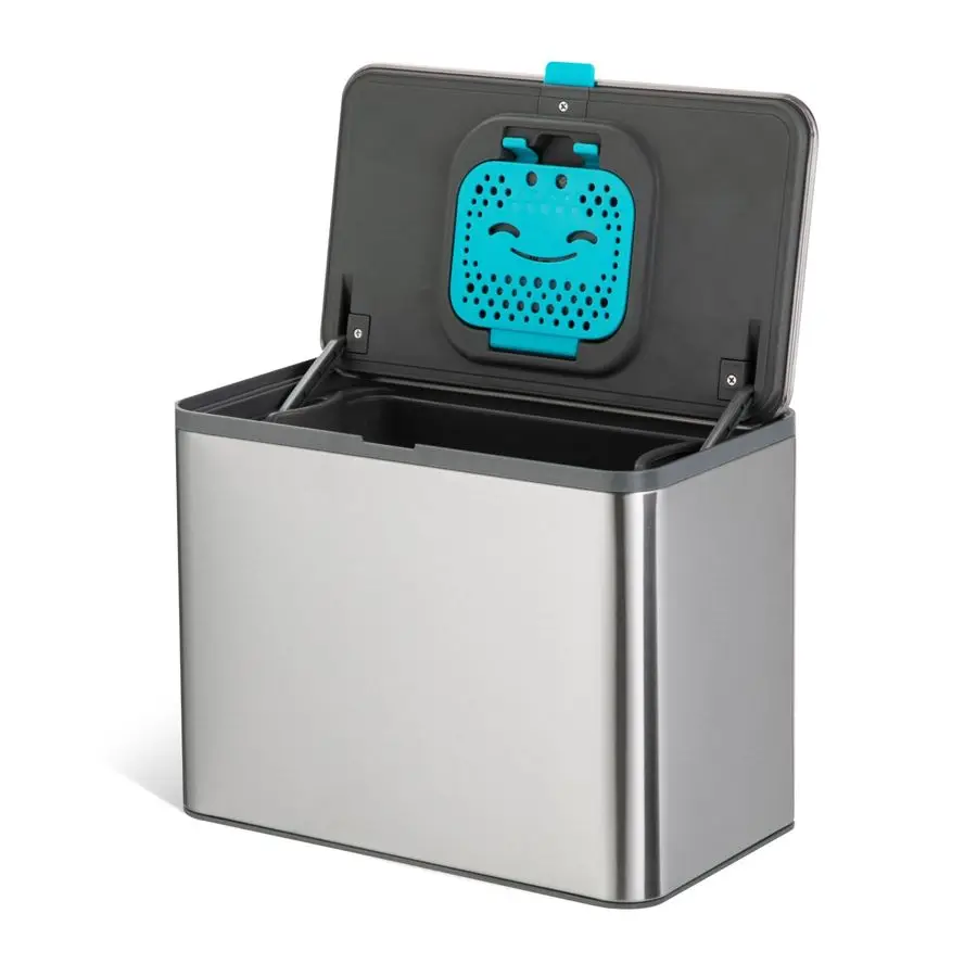 Компостный контейнер для кухни с технологией CleanAura, из нержавеющей стали, компактный дизайн, в комплекте с креплениями для установки, объем 5 литров.
Компостный контейнер для кухни с технологией CleanAura, из нержавеющей стали, компактный дизайн, в комплекте с креплениями для установки, объем 5 литров.
