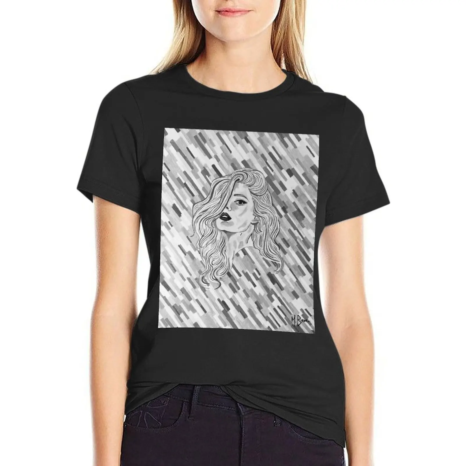 Pop Art in Black and White of Female Face T-Shirt blanks lady clothes shirts graphic tees t-shirt dress for Women sexy
Pop Art in Black and White of Female Face T-Shirt blanks lady clothes shirts graphic tees t-shirt dress for Women sexy