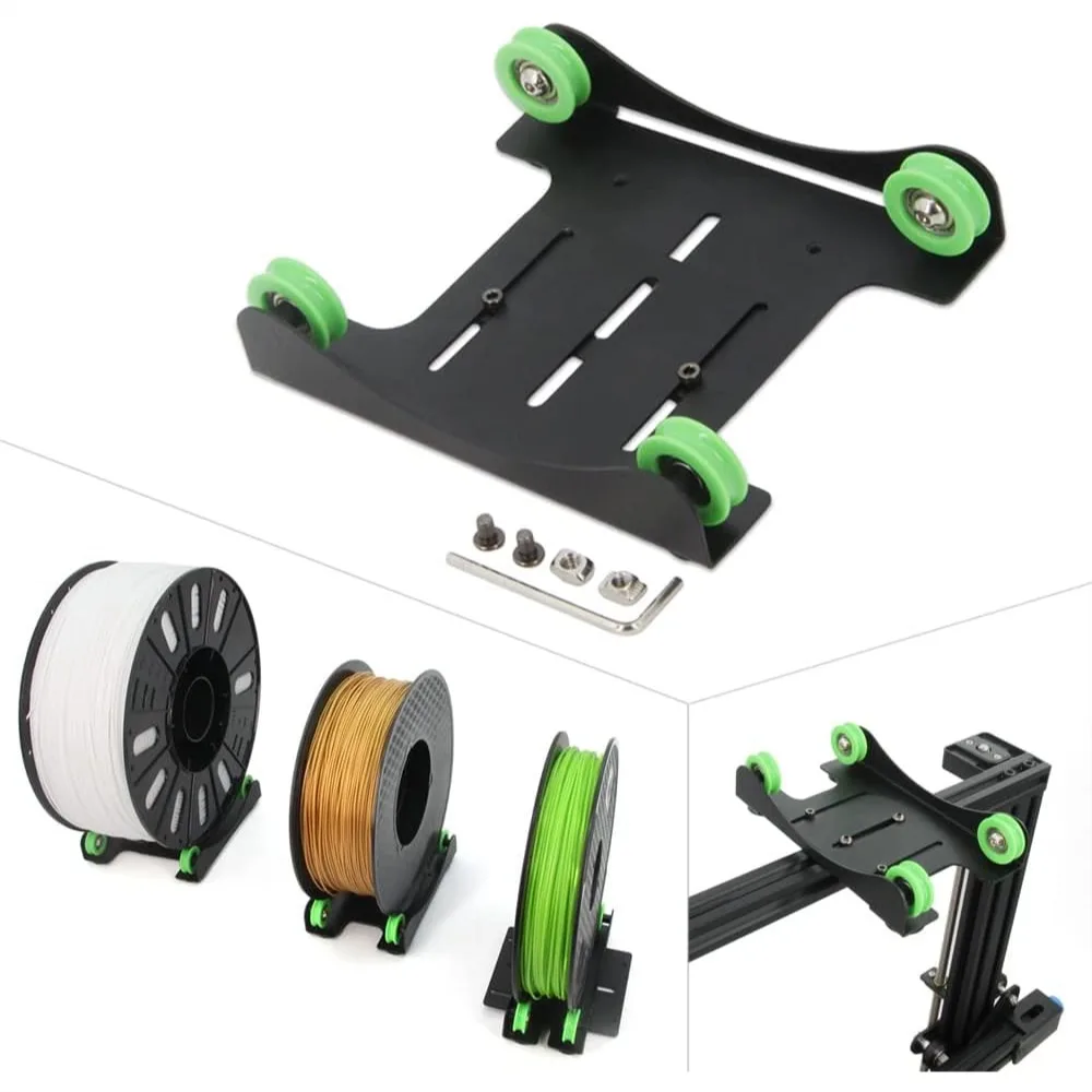 3D Printer Filament Holder, Adjustable Width with Bearing Pulleys for 0.5-3kg Reels
3D Printer Filament Holder, Adjustable Width with Bearing Pulleys for 0.5-3kg Reels