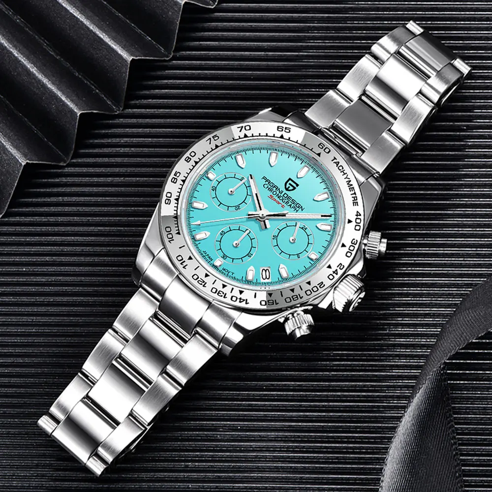New 1727 PAGANI DESIGN Mens Watch VK63 Quartz Wristwatch Top Brand Chronograph Sapphire Glass 100M Waterproof Watch for Man Gift
New 1727 PAGANI DESIGN Mens Watch VK63 Quartz Wristwatch Top Brand Chronograph Sapphire Glass 100M Waterproof Watch for Man Gift