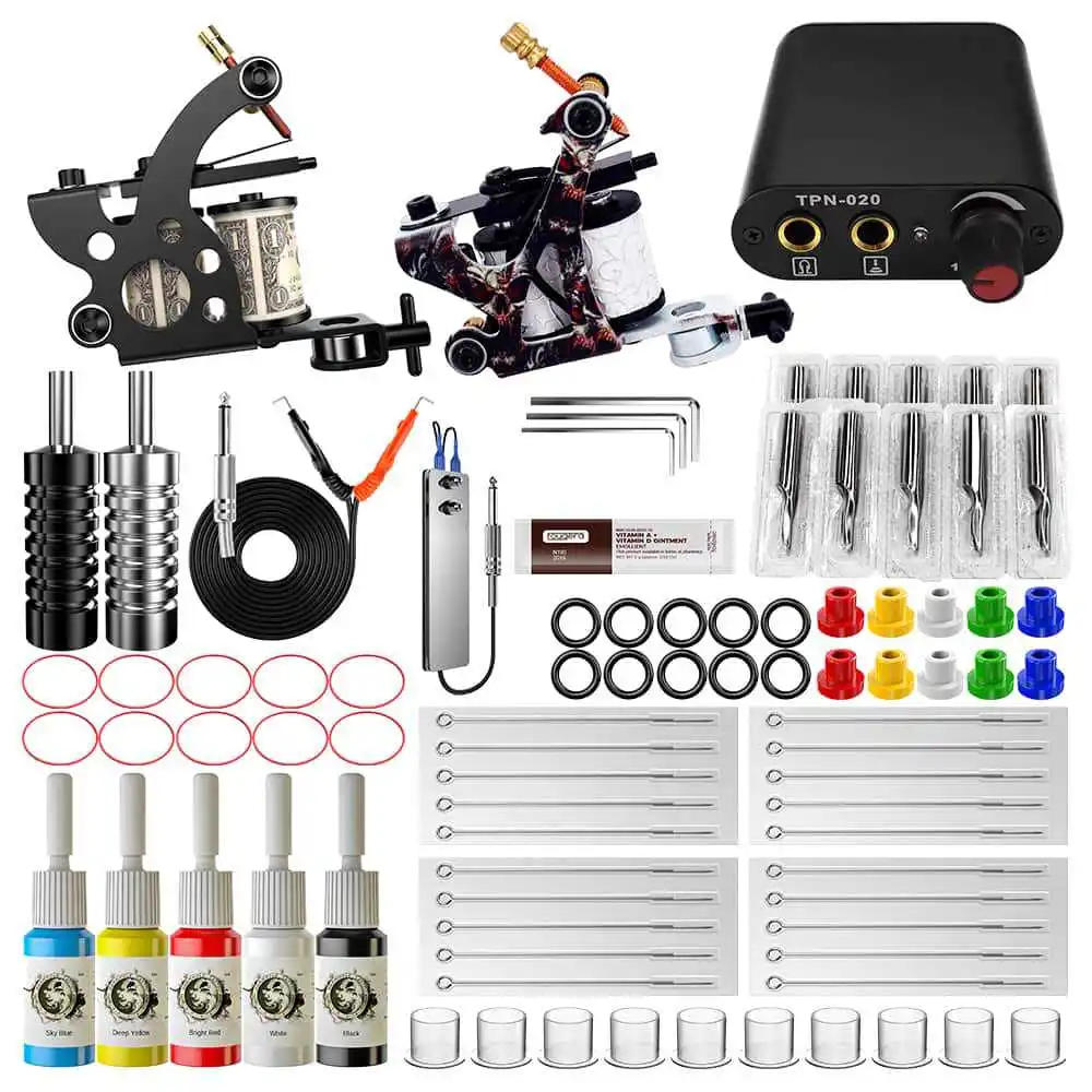 Professional tattoo set full set of tattoo machine set black power ink pigment 20pcs tattoo needle tattoo accessories
Professional tattoo set full set of tattoo machine set black power ink pigment 20pcs tattoo needle tattoo accessories