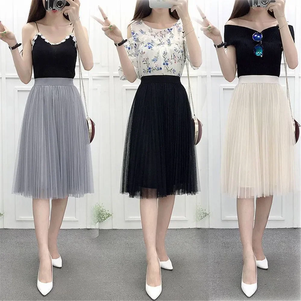 2023 Sping Summer Fashion Korean Women's Mesh Skirt Pleated Skirt A- Line High Waist Skirt Woman Skirts Girls New Lace Skirts
2023 Sping Summer Fashion Korean Women's Mesh Skirt Pleated Skirt A- Line High Waist Skirt Woman Skirts Girls New Lace Skirts