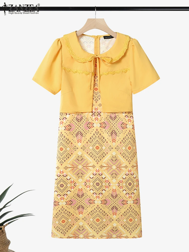 Bohemian Print Dress Women Elegant Knee-Length Sundress Summer Party Vestidos ZANZEA 2025 Casual Lace-Up Patchwork Robe Femme
Bohemian Print Dress Women Elegant Knee-Length Sundress Summer Party Vestidos ZANZEA 2025 Casual Lace-Up Patchwork Robe Femme