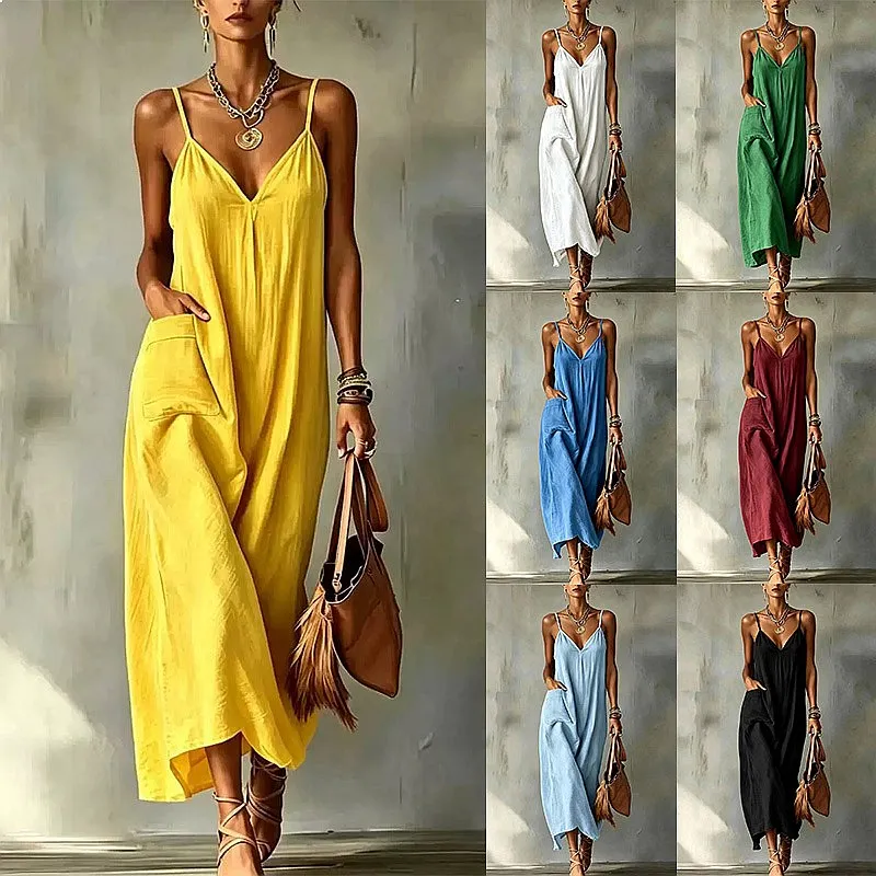 Oversized Linen Cotton Summer Dresses Sexy Casual Sleeveless Jumpsuit Playsuit Matching Set Evening Dress
Oversized Linen Cotton Summer Dresses Sexy Casual Sleeveless Jumpsuit Playsuit Matching Set Evening Dress