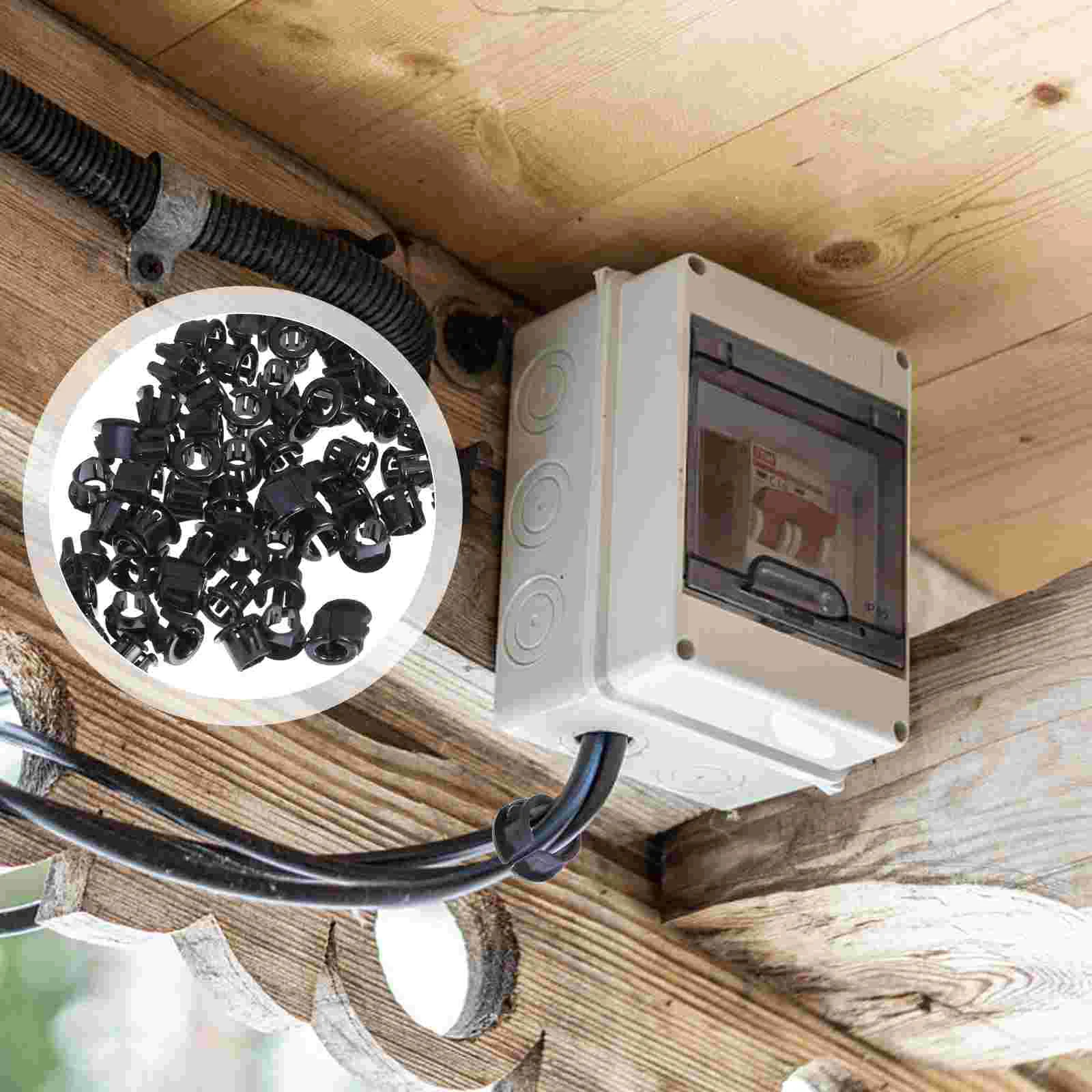 100 Pcs Guard Coil Cable Snap Black Bushing Grommet Washers Protector Nylon Open Type Protective 
100 Pcs Guard Coil Cable Snap Black Bushing Grommet Washers Protector Nylon Open Type Protective