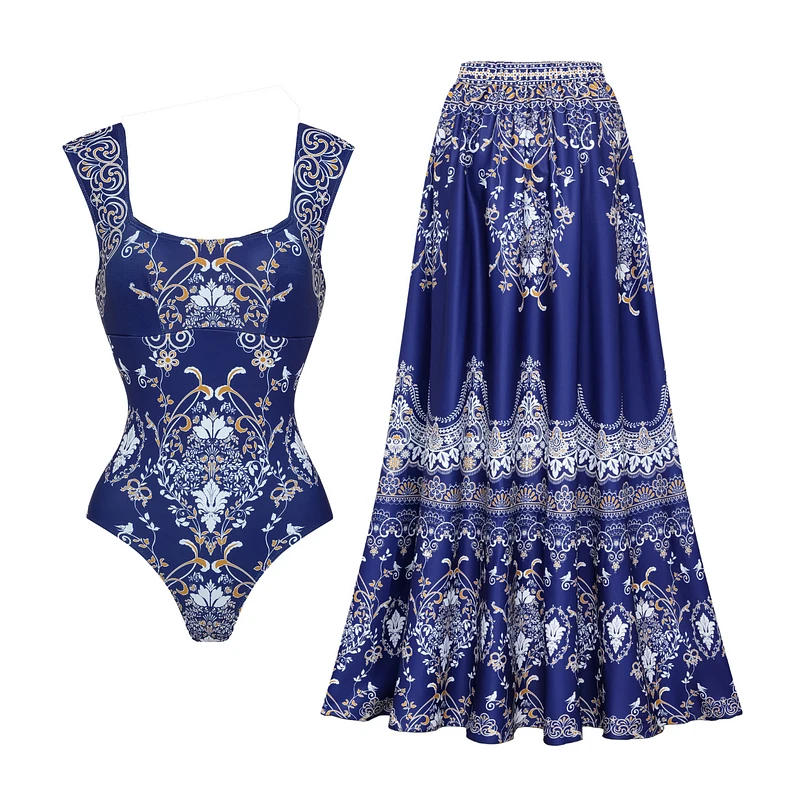 Sexy Women Deep V Swimsuit Long Skirt Bikini Printed Swimwear Push Up Biquini Female Fashion Bathing Suit Slimming Beachwear
Sexy Women Deep V Swimsuit Long Skirt Bikini Printed Swimwear Push Up Biquini Female Fashion Bathing Suit Slimming Beachwear