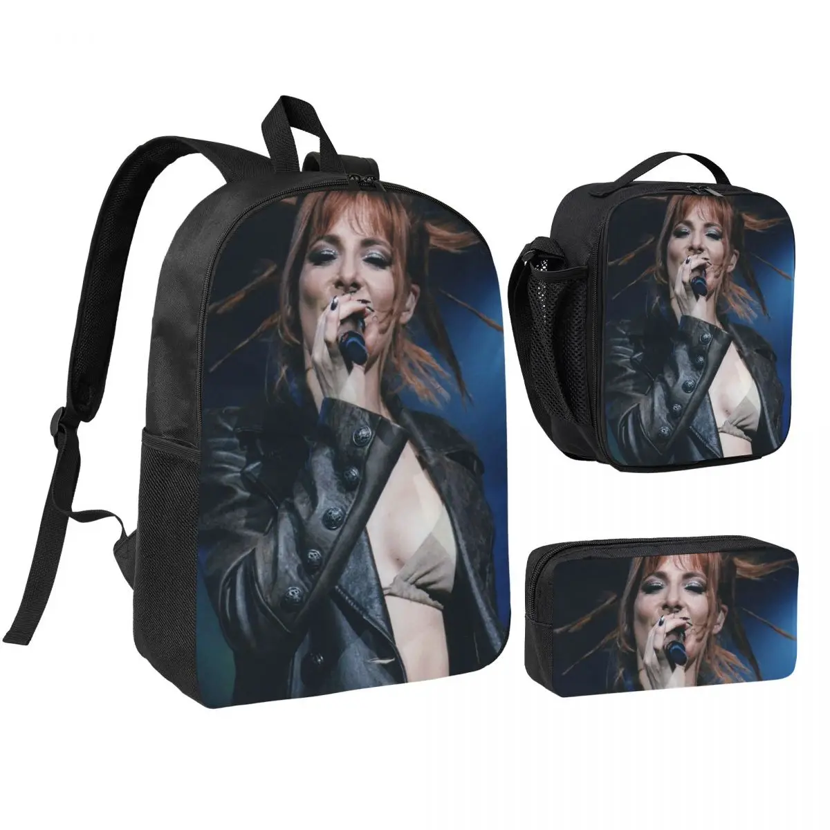 Mylene Farmer Backpack Student BookBag School Bag Shoulder Bags 3ps Insulated Lunch Bag Pencil Case
Mylene Farmer Backpack Student BookBag School Bag Shoulder Bags 3ps Insulated Lunch Bag Pencil Case