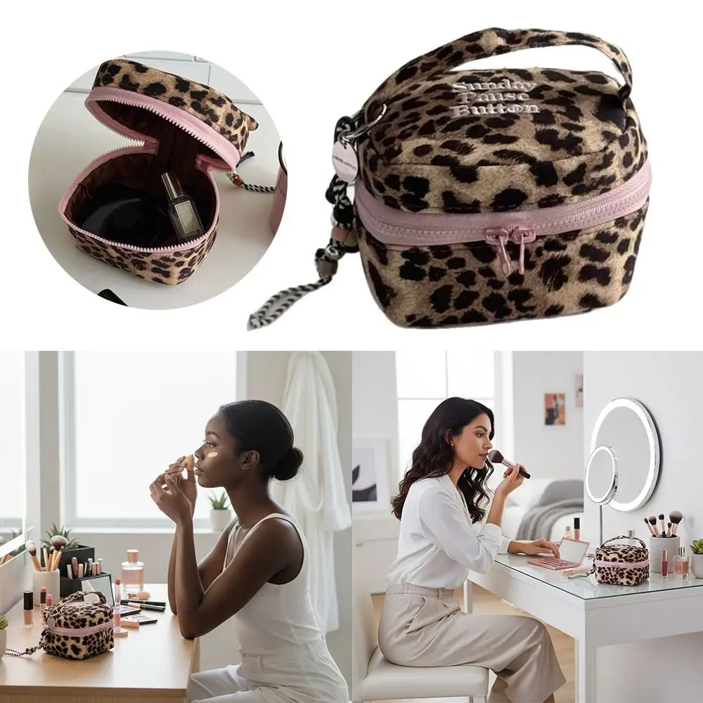 Multi-functional Leopard Print Square Storage Box Handheld Zipper Design Makeup Bag Storage Case Women Girls
Multi-functional Leopard Print Square Storage Box Handheld Zipper Design Makeup Bag Storage Case Women Girls